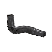 Euramax Canada Flex-a-Spout Vinyl Downspout Extension, Rust-proof, Black Front_Three_Fourths_Angled_Right