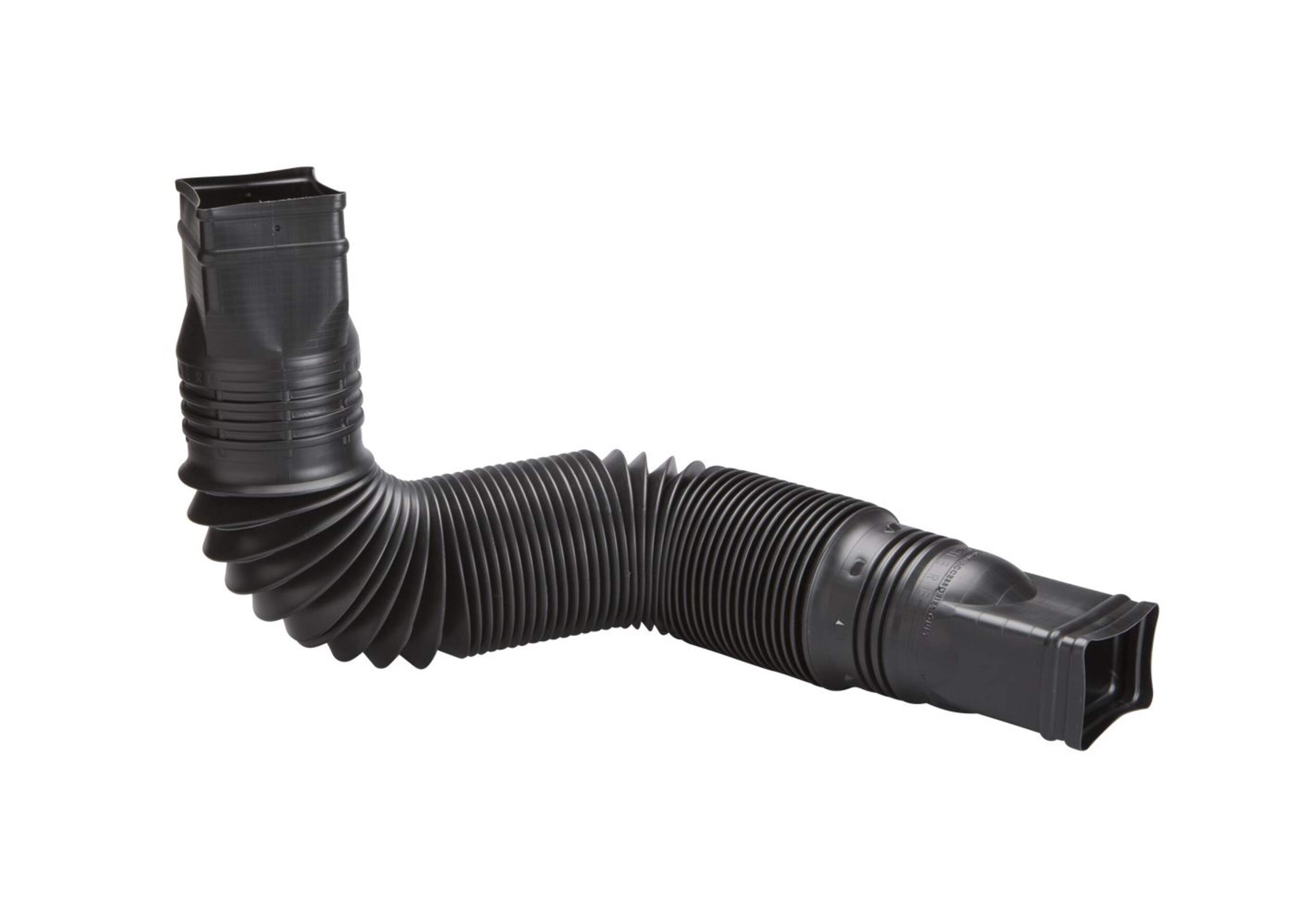 Euramax Canada Flex-a-Spout Vinyl Downspout Extension, Rust-proof, Black Front_Three_Fourths_Angled_Right