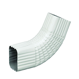 Euramax Aluminum Downspout B Elbow, 2 x 3-in, White Front_Angled_Left