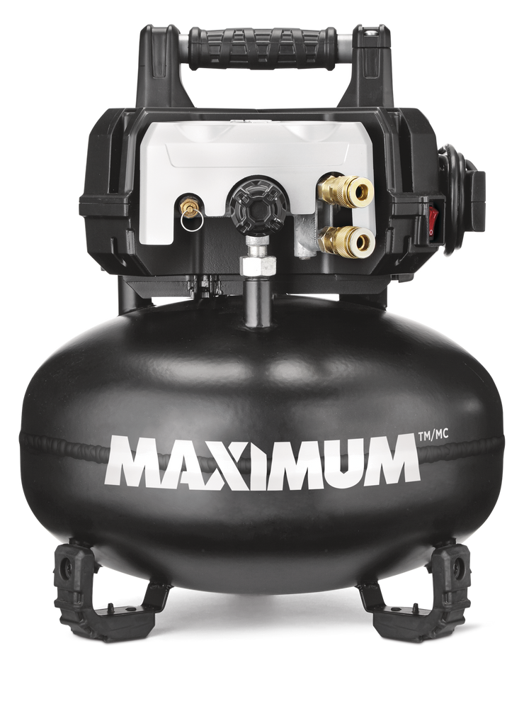 MAXIMUM 6Gallon OilFree Portable Pancake Air Compressor, 150 PSI