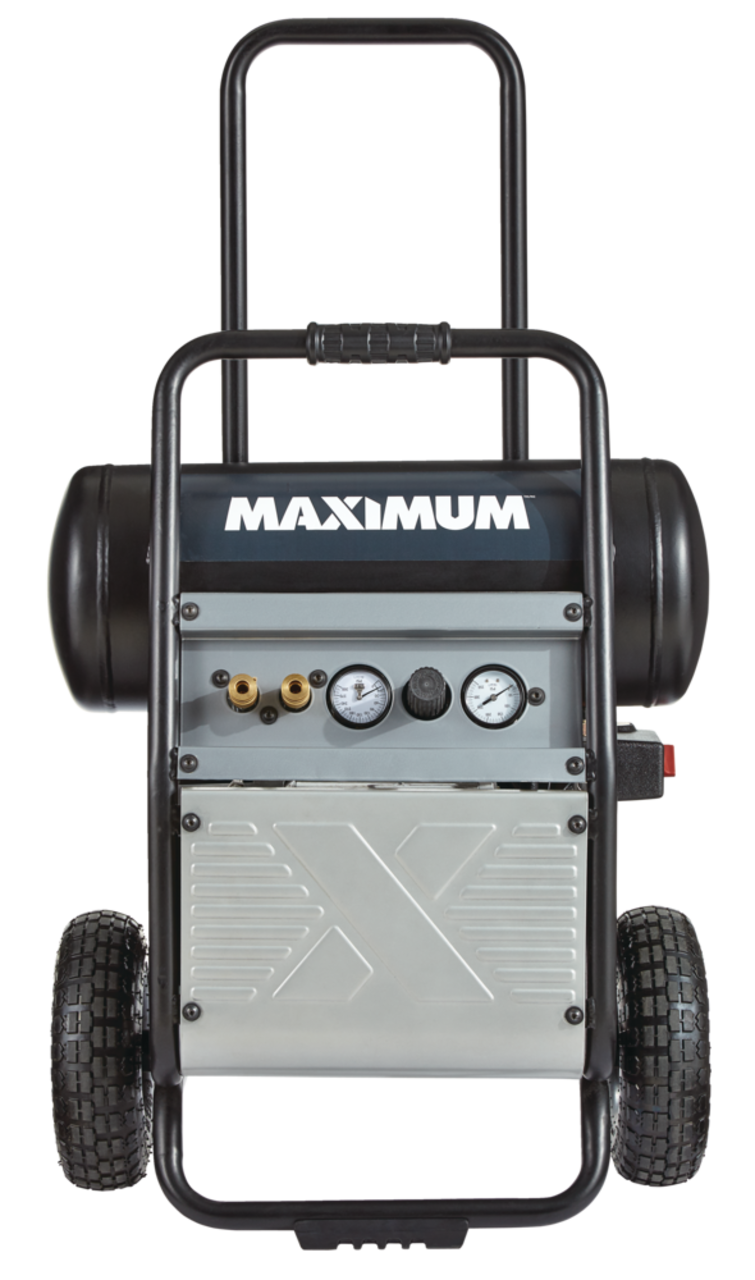 MAXIMUM 5-Gallon Oil-Free Portable Jobsite Dolly Air Compressor, 200 PSI