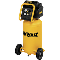 DEWALT D55168 15-Gallon Oil-Free Portable Workshop Vertical Air Compressor, 225 PSI Front_Angled_Left