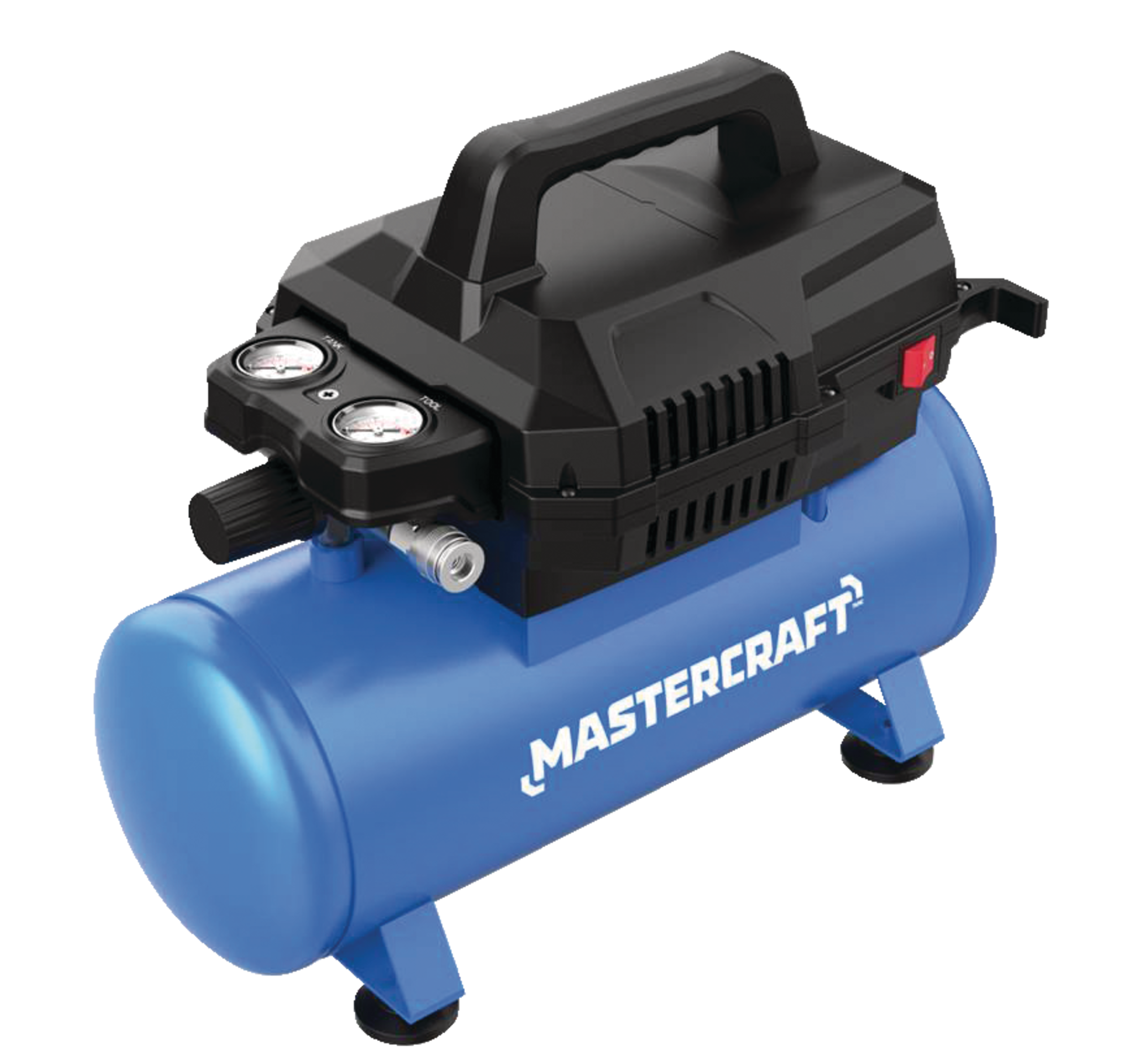 Mastercraft 3-Gallon Electric Air Compressor Front_Three_Fourths_Angled_Right
