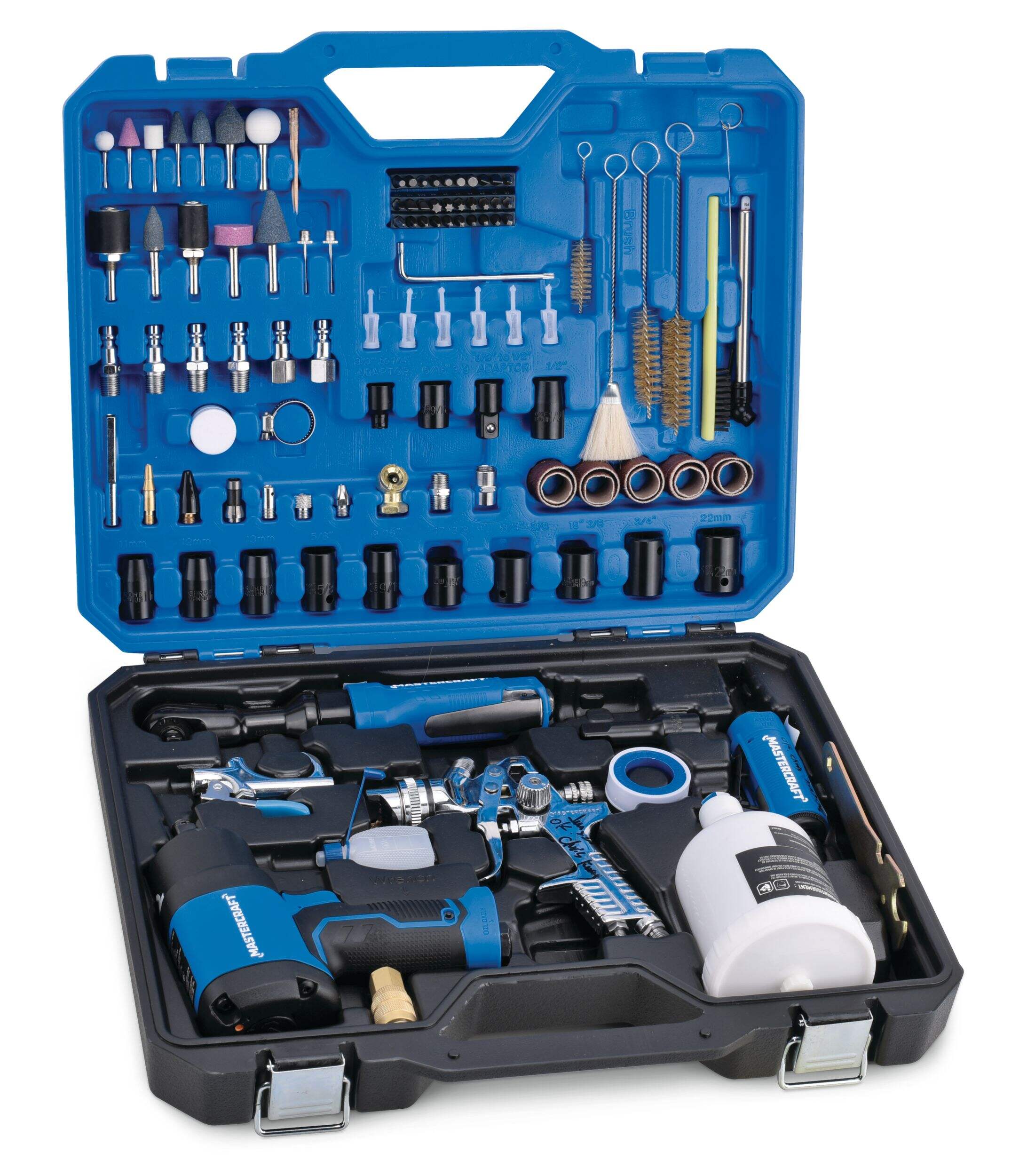 Mastercraft Air-Powered Tool Kit, 118-pc Front_Angled_Right