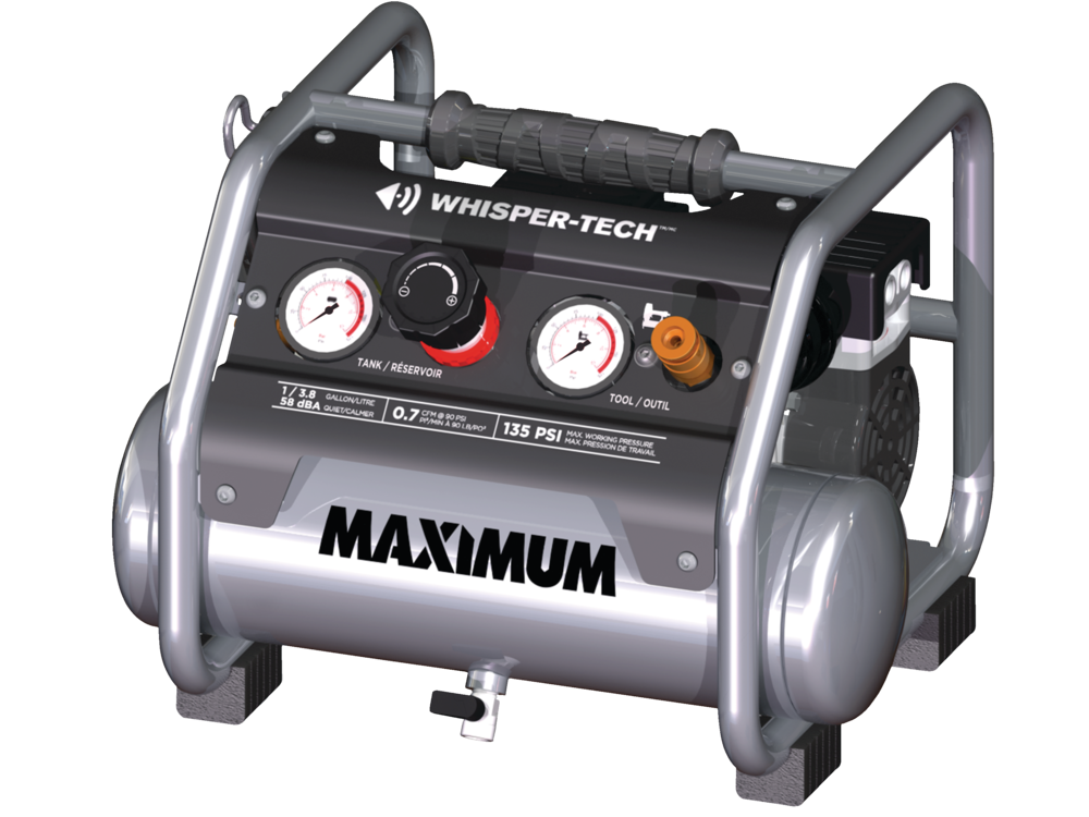 MAXIMUM 1 Gallon Quiet Air Compressor