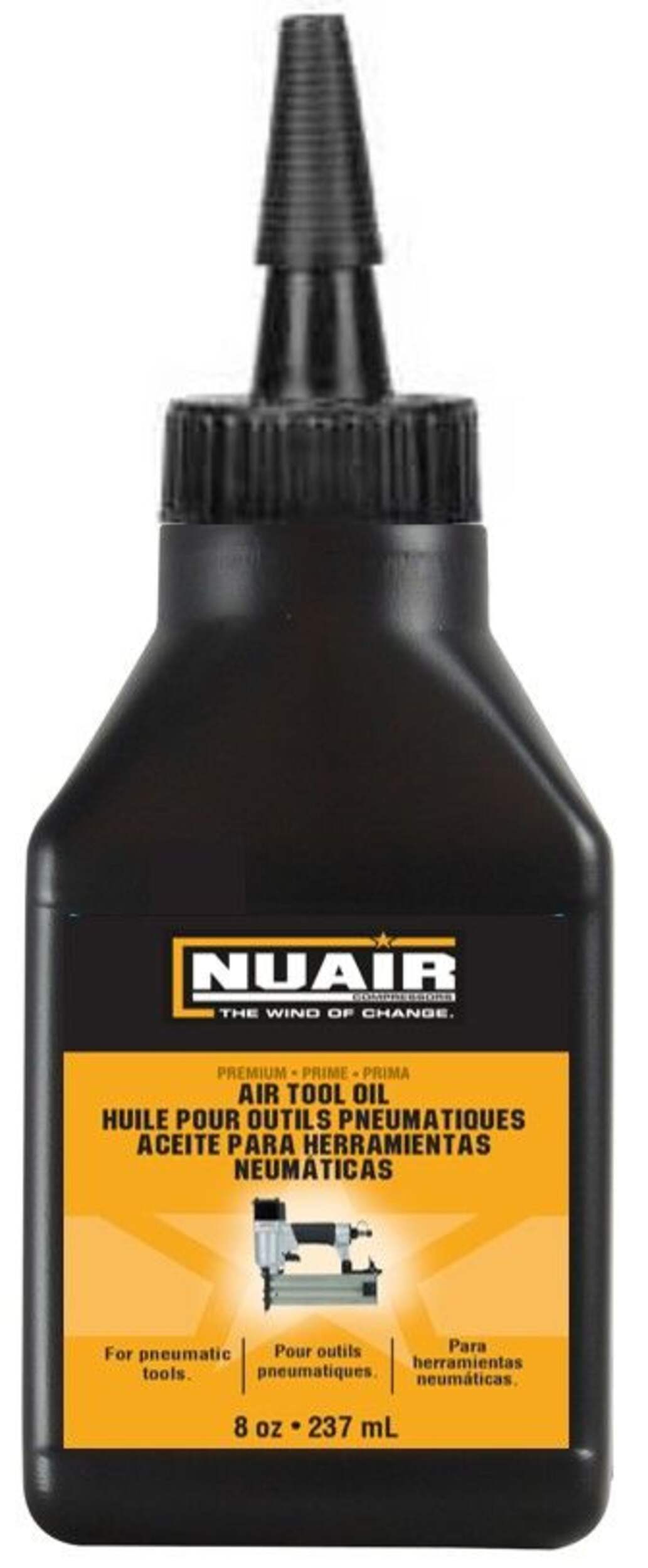 Huile pour outils pneumatiques NUAIR, 8 oz Front_Flat