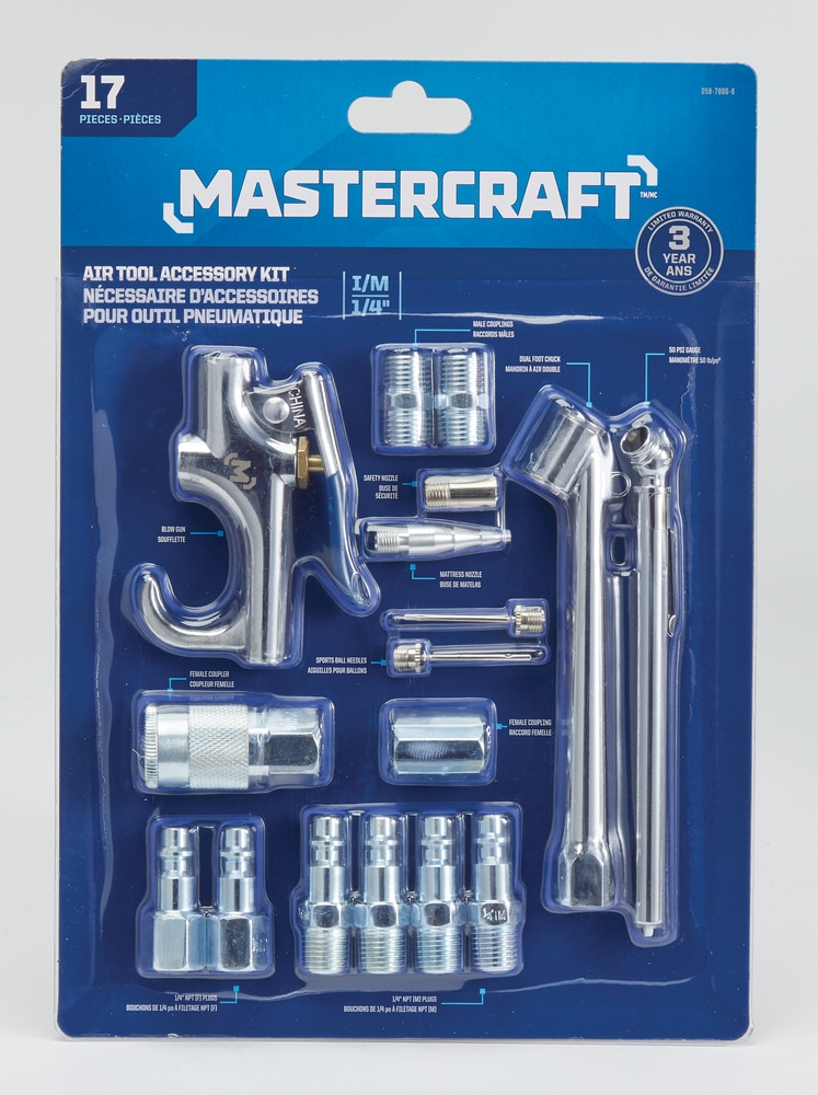 Mastercraft Air Compressor Accessory Kit, 17pc Canadian Tire