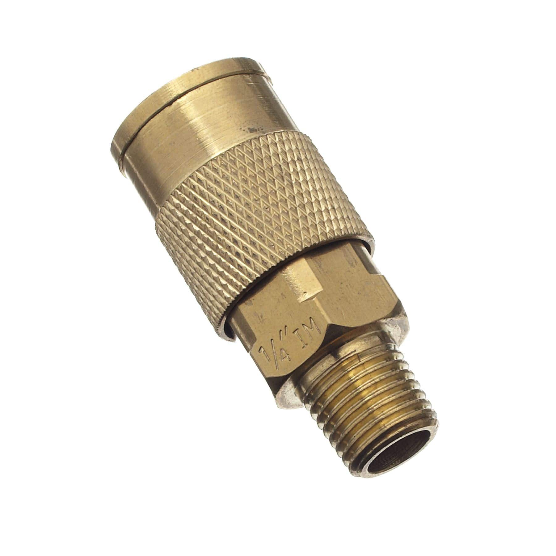 Mastercraft Brass Quick Male Air Compressor Connect Coupler, 1/4-in NPT