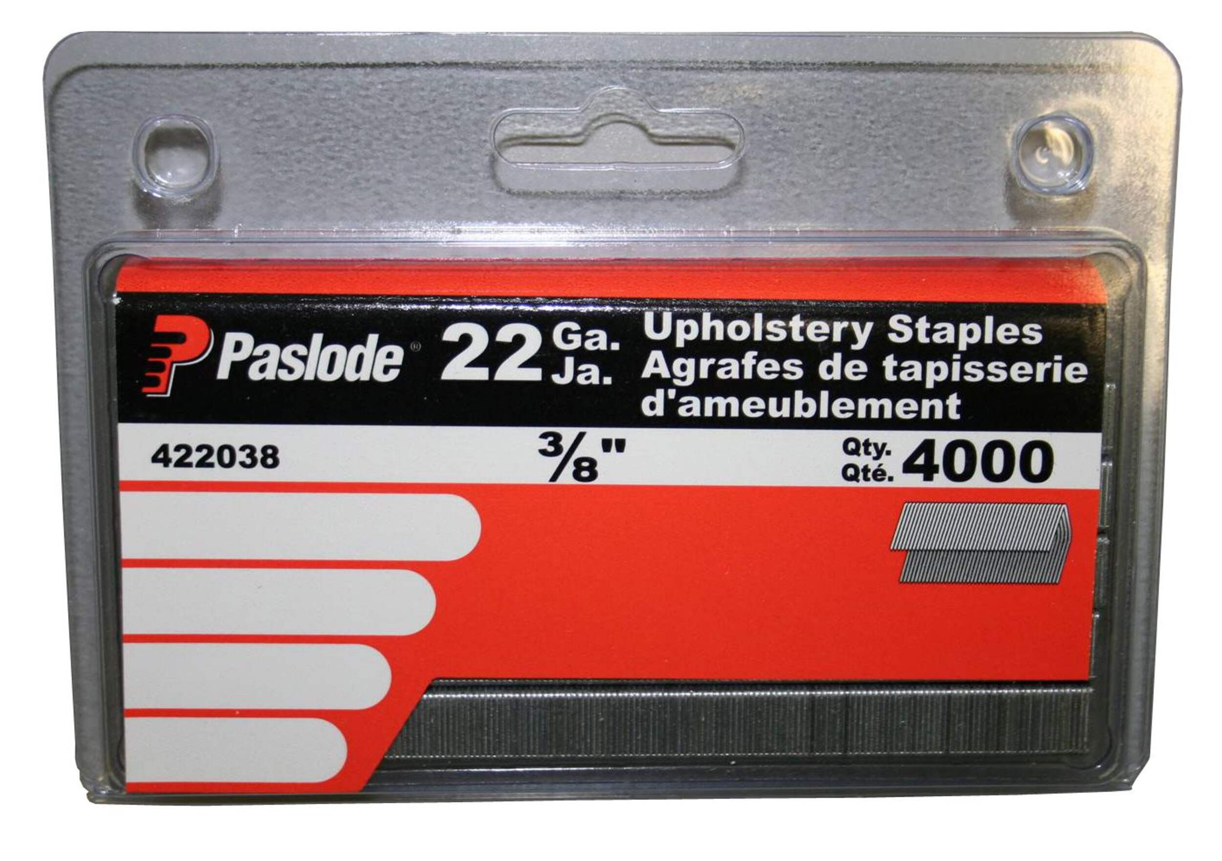Paslode 3/8-in 22-gauge Upholstery Staples Front_Flat