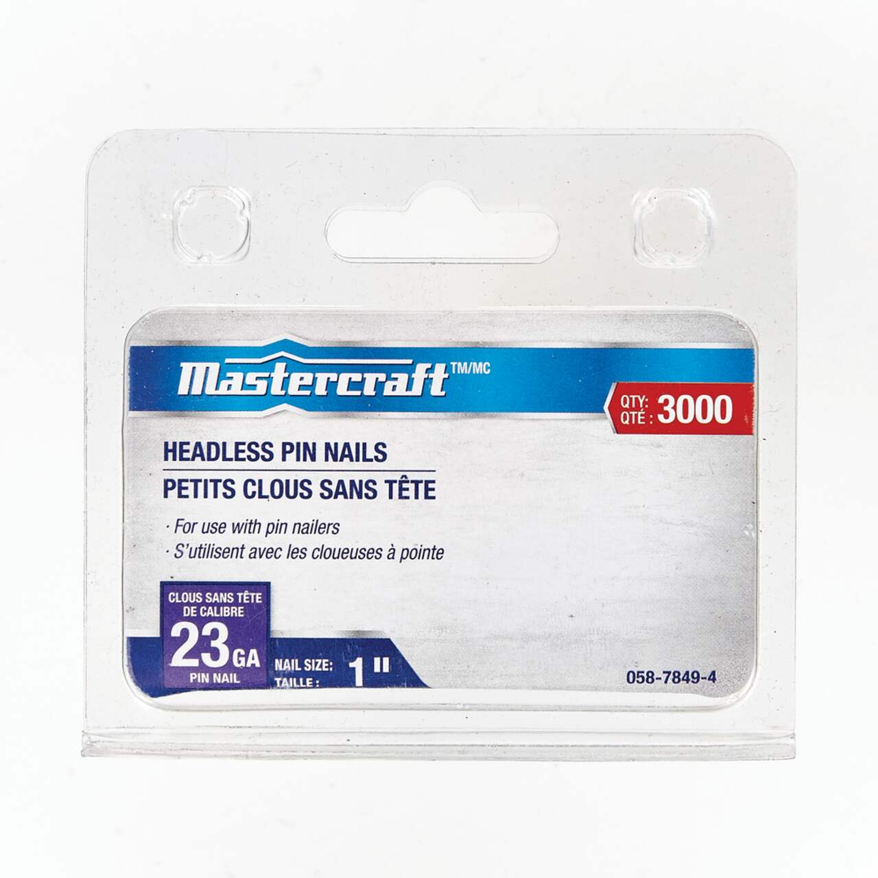 Mastercraft 23-Gauge Headless Pin Nails, 1-in, 3000-pc | Canadian Tire