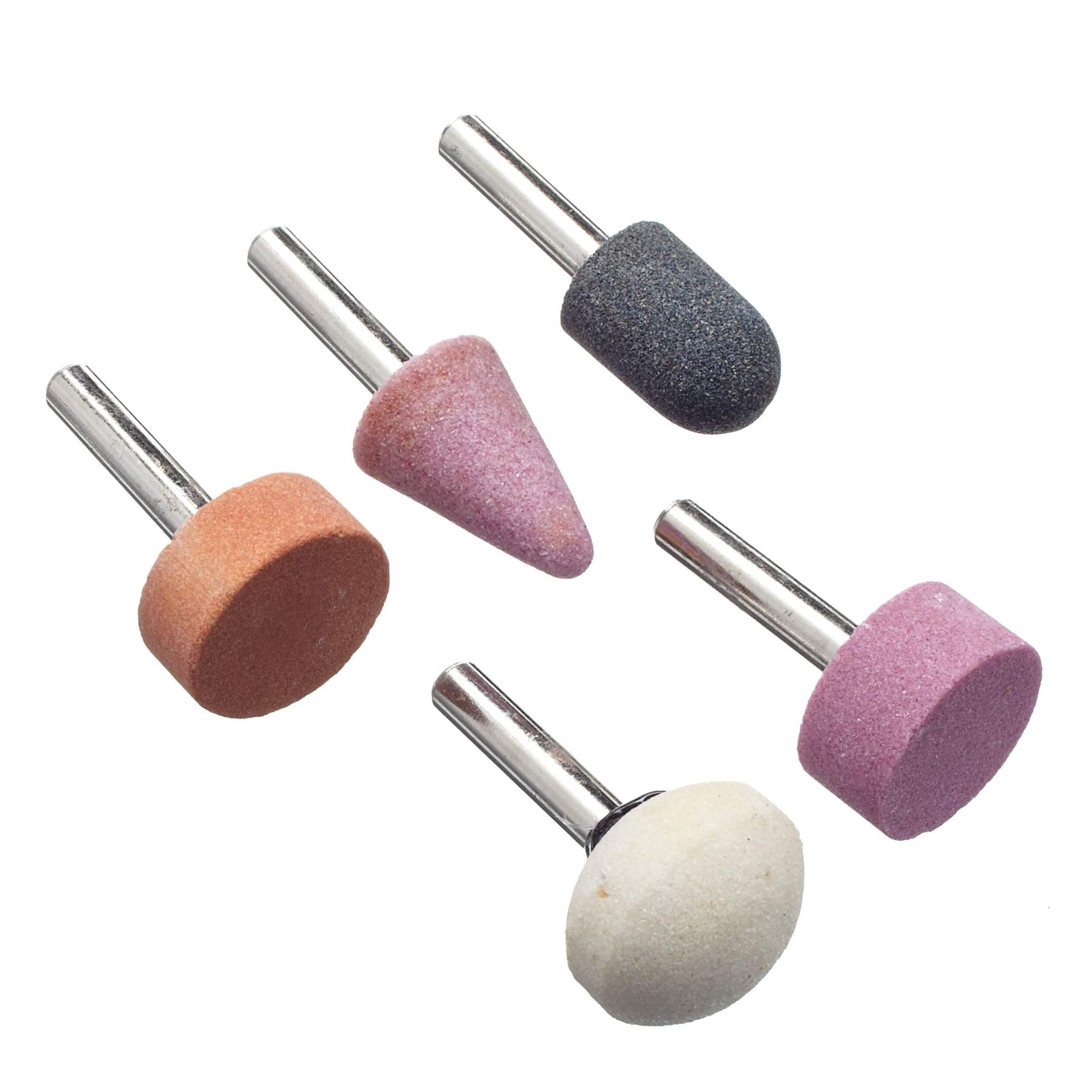 Mastercraft Grinding Stone Set with 1/4-in Shank, 5-pc Front_Angled_Right
