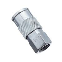 Mastercraft Brass Female Air Hose Connect Coupler, 1/4-in NPT Front_Angled_Left