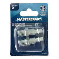 Mastercraft Male Air Tool Quick Connector Plug, 1/4-in NPT Front_Flat