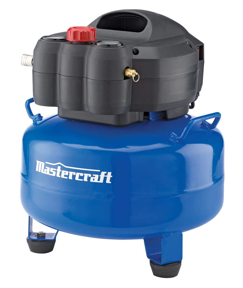 Mastercraft 6 Gallon Pancake Air Compressor with 2in1 Nailer
