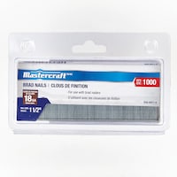 Mastercraft 18-Gauge Galvanized Steel Brad Nails, 1-1/2-in, 1000-pc