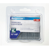 Clous de finition en acier galvanisé Mastercraft, cal. 16, 1 1/2 po, paq. 1000 Front_Flat