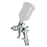 Mastercraft HVLP Pneumatic Air Gravity Paint Sprayer Gun For Refinishing Surfaces, 1.4 mm Front_Three_Fourths_Angled_Left