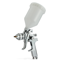 Mastercraft HVLP Pneumatic Air Gravity Paint Sprayer Gun For Refinishing Surfaces, 1.4 mm Front_Three_Fourths_Angled_Left