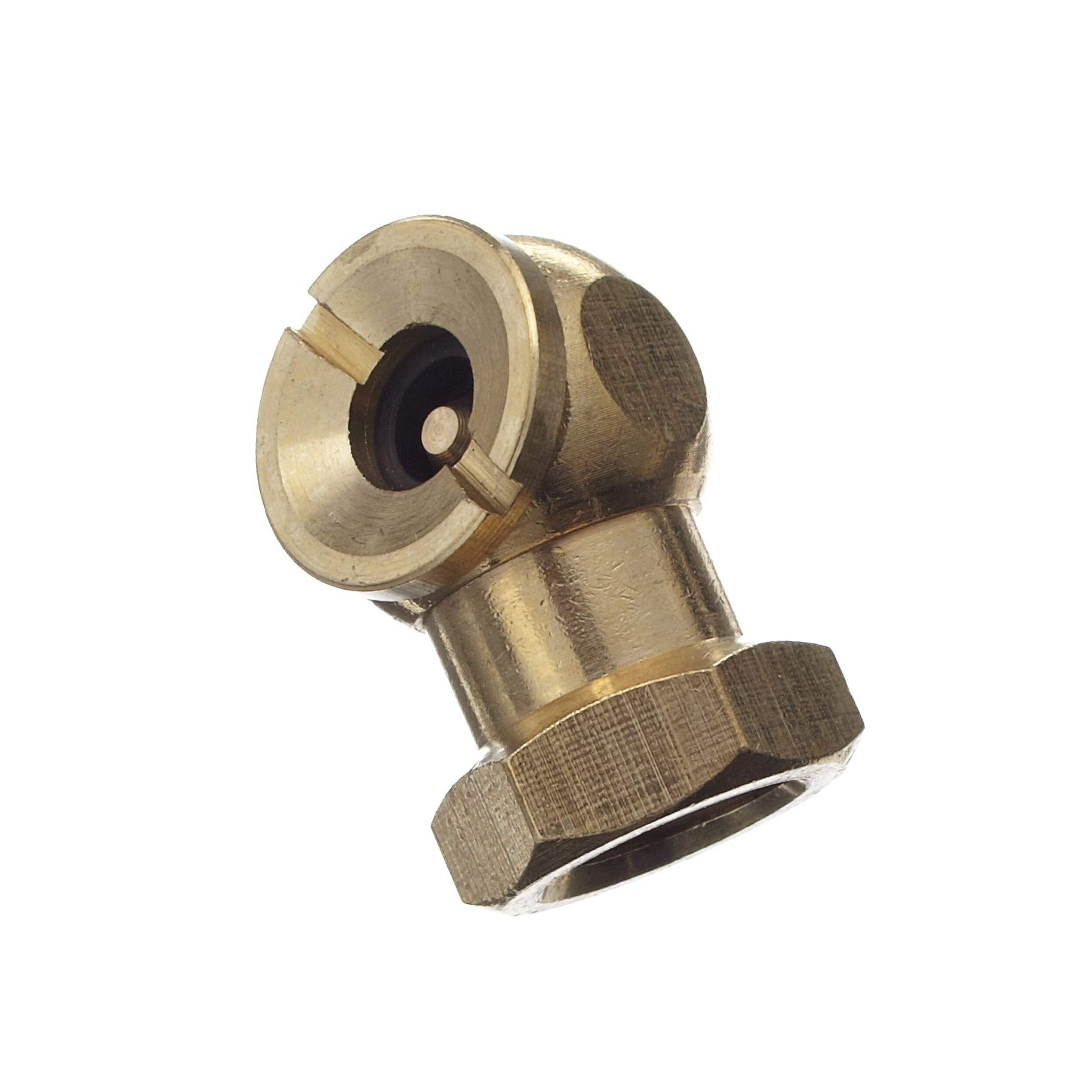 Mastercraft Brass Female Tire Inflator Ball Chuck, 1/4-in Front_Angled_Left