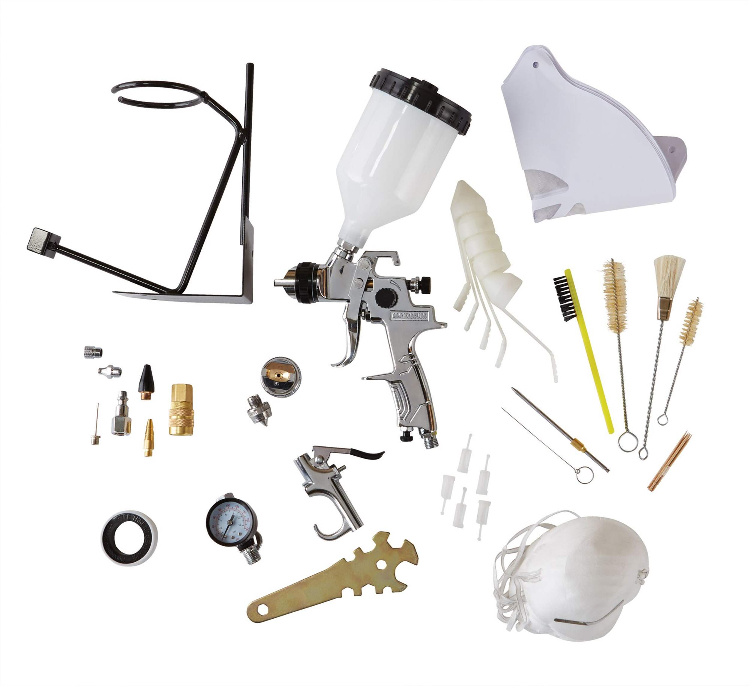 MAXIMUM Spray Gun Air Tool Kit, 49-pc Composite_or_Mixed