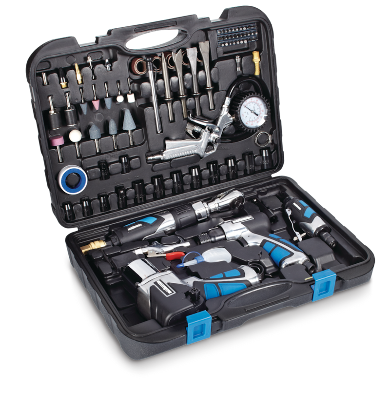 Mastercraft Multi-Purpose Pnemuatic Air Tool Kit with Carrying Case ...