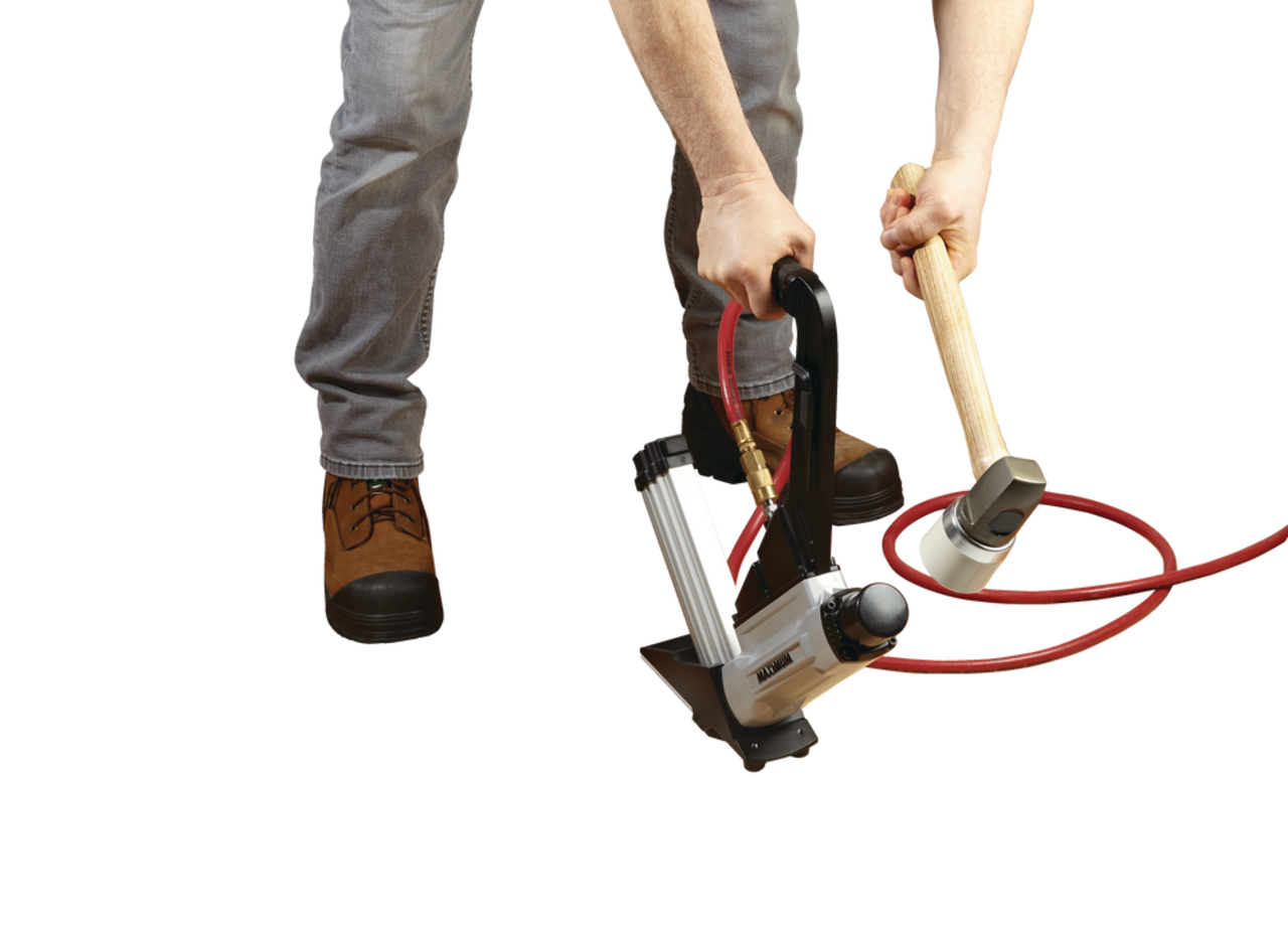Maximum clearance flooring nailer