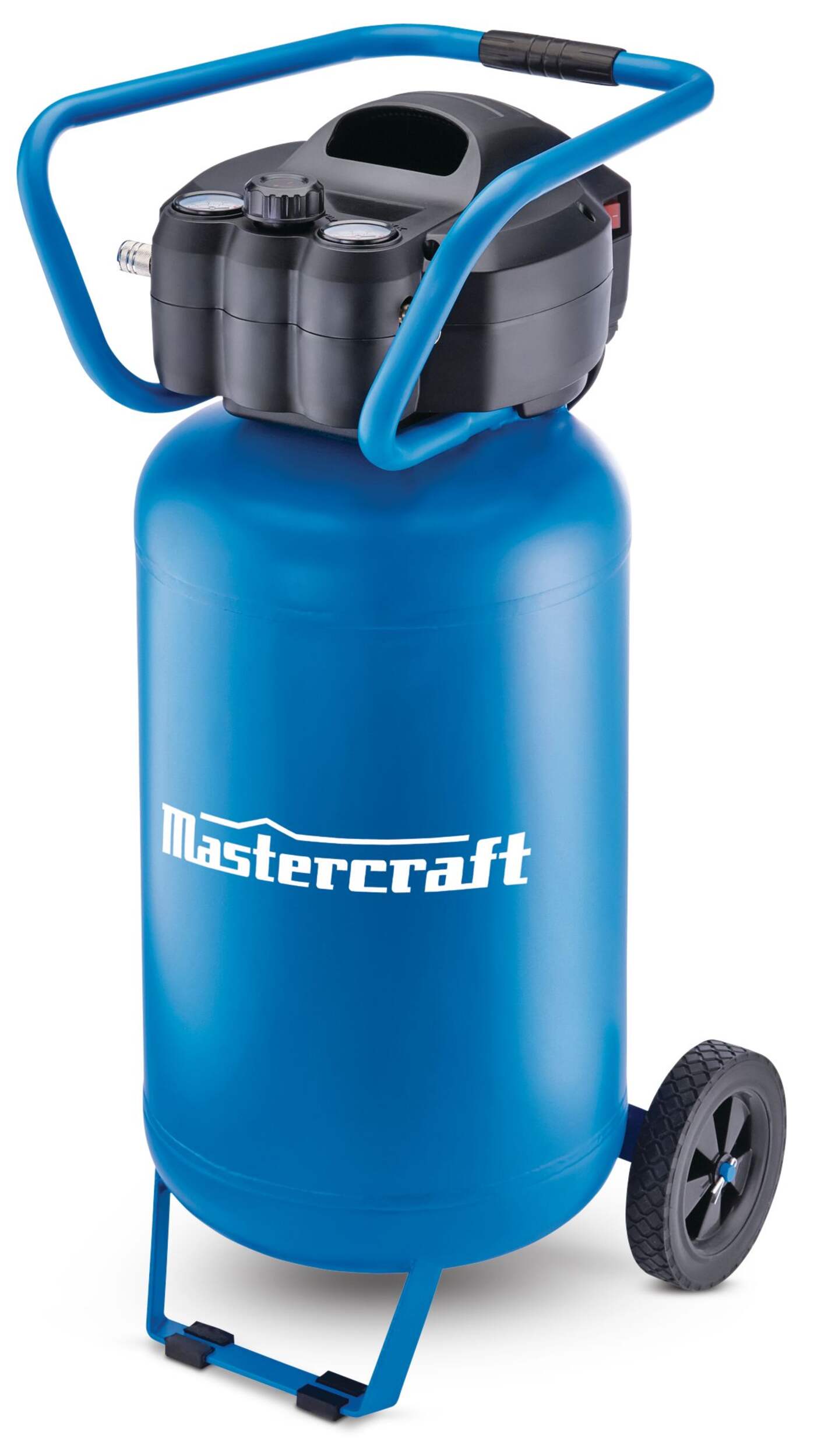 Mastercraft 15-Gallon Oil-Free Portable Vertical Air Compressor, 150-PSI, 1.8HP Front_Angled_Left