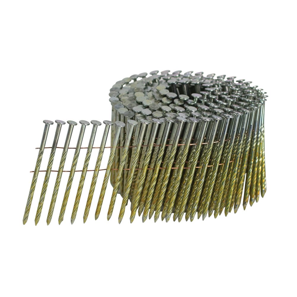 Bostitch Galvanized Wire Weld Coil Framing Nails, 15D, 3in, 2700pc