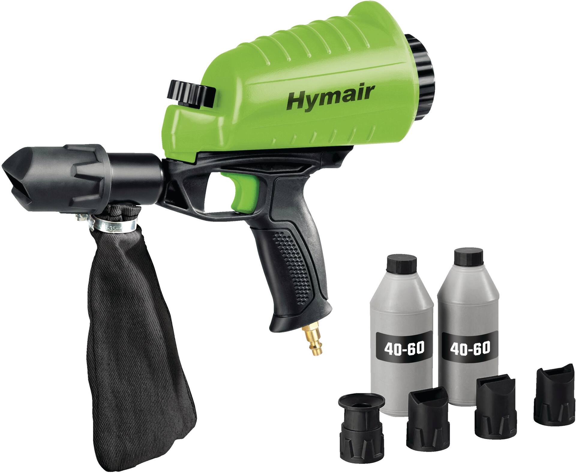 Hymair Pneumatic Air Sandblaster Gun Kit with Abrasive Blasting Media