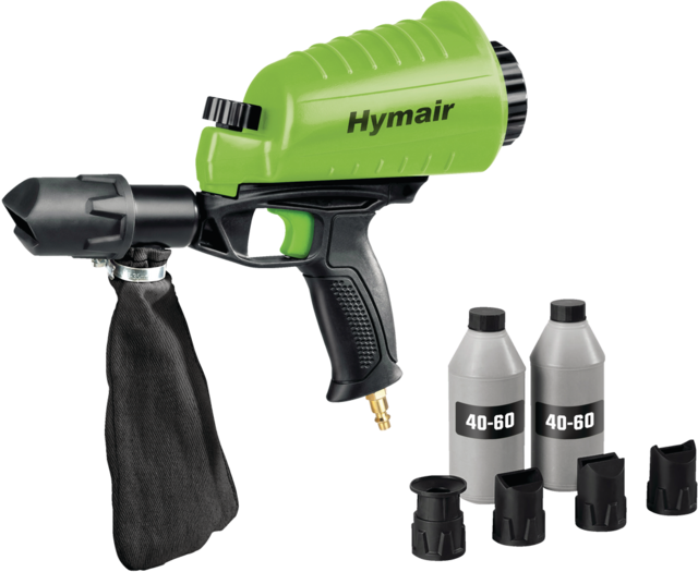 Hymair Pneumatic Air Sandblaster Gun Kit with Abrasive Blasting Media
