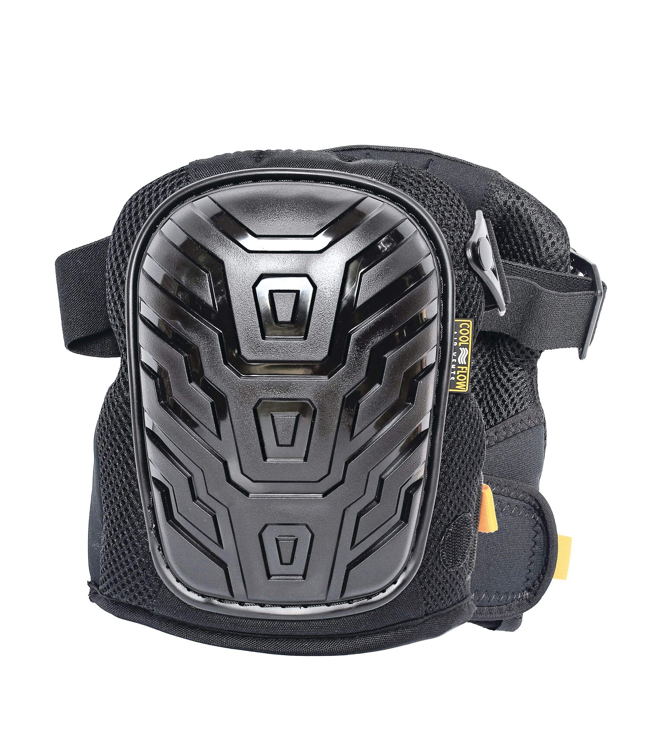 Tommyco GELite Hard-Shell Hard-Terrain Knee Pads, Black, 1-Pair Front_Angled_Left