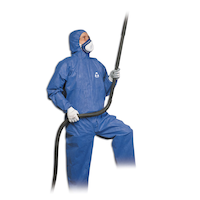 Honeywell NorthGen Hooded Coverall, Extra Large, Blue Front_Flat