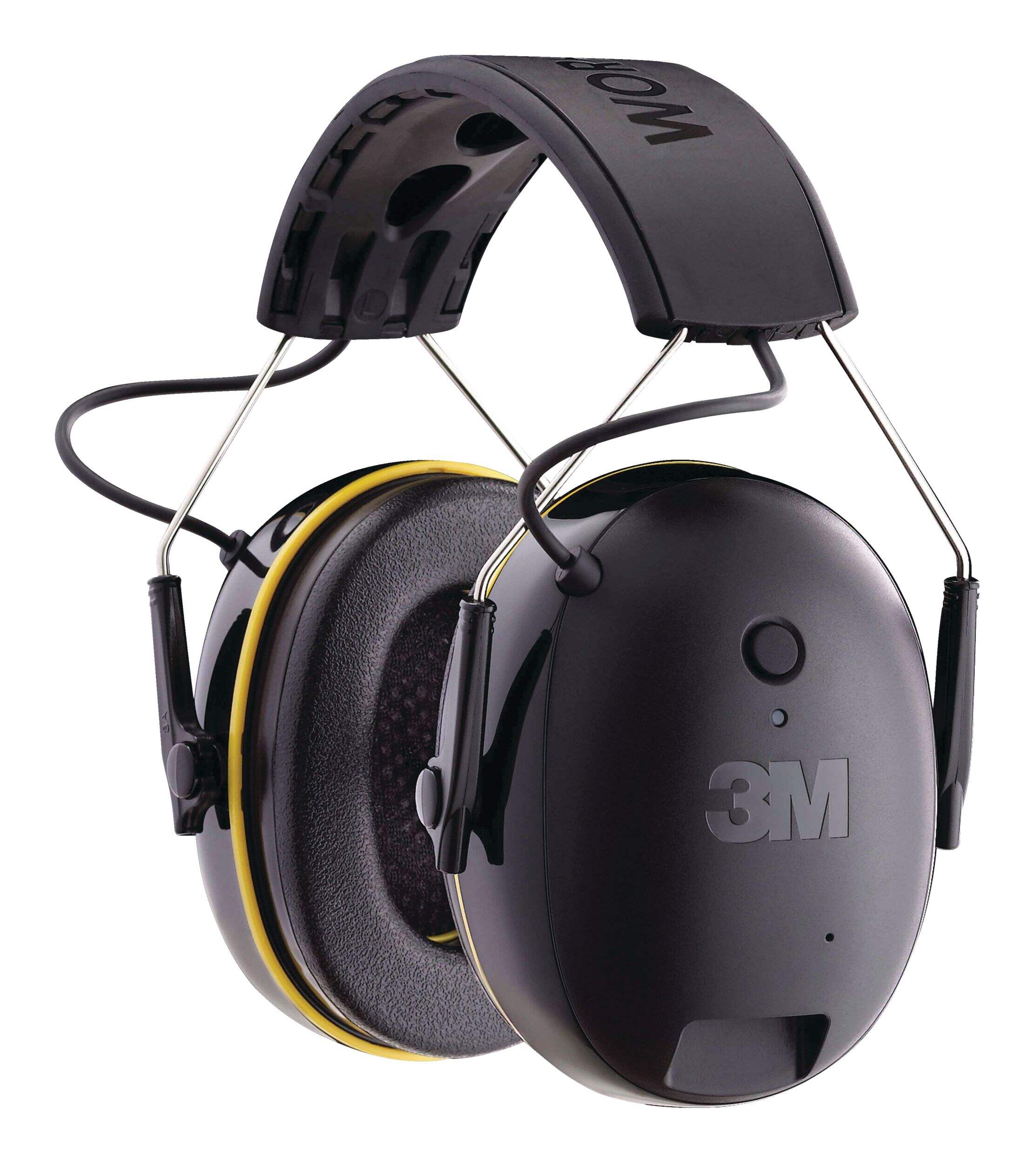 3M™ WorkTunes NRR 24dB Bluetooth Hearing Protector, Black Front_Three_Fourths_Angled_Left