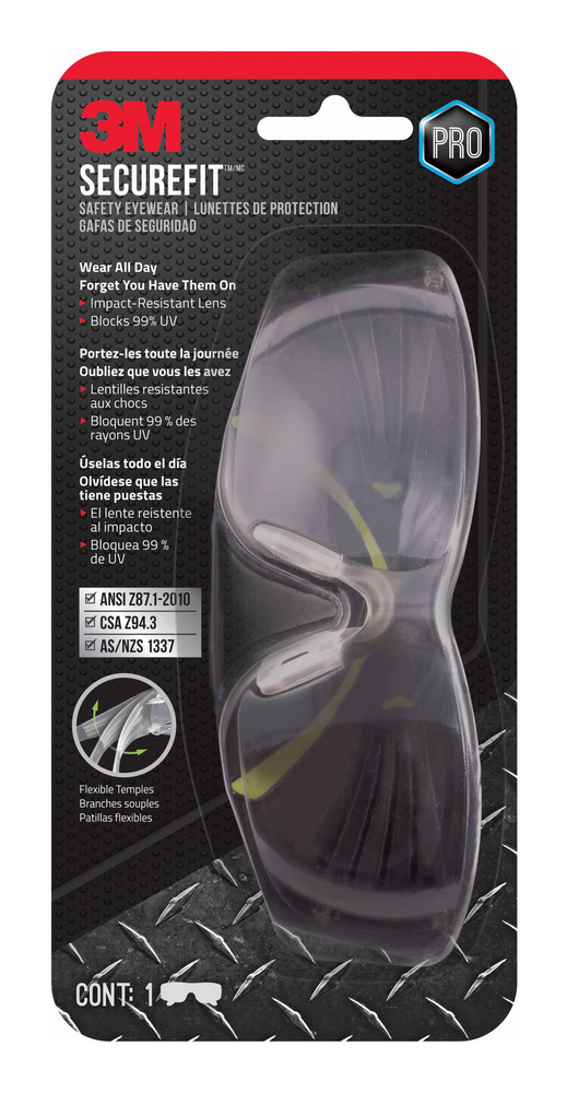 3M™ SecureFit™ Pro AntiFog AntiScratch Mirror Lens Safety Glasses