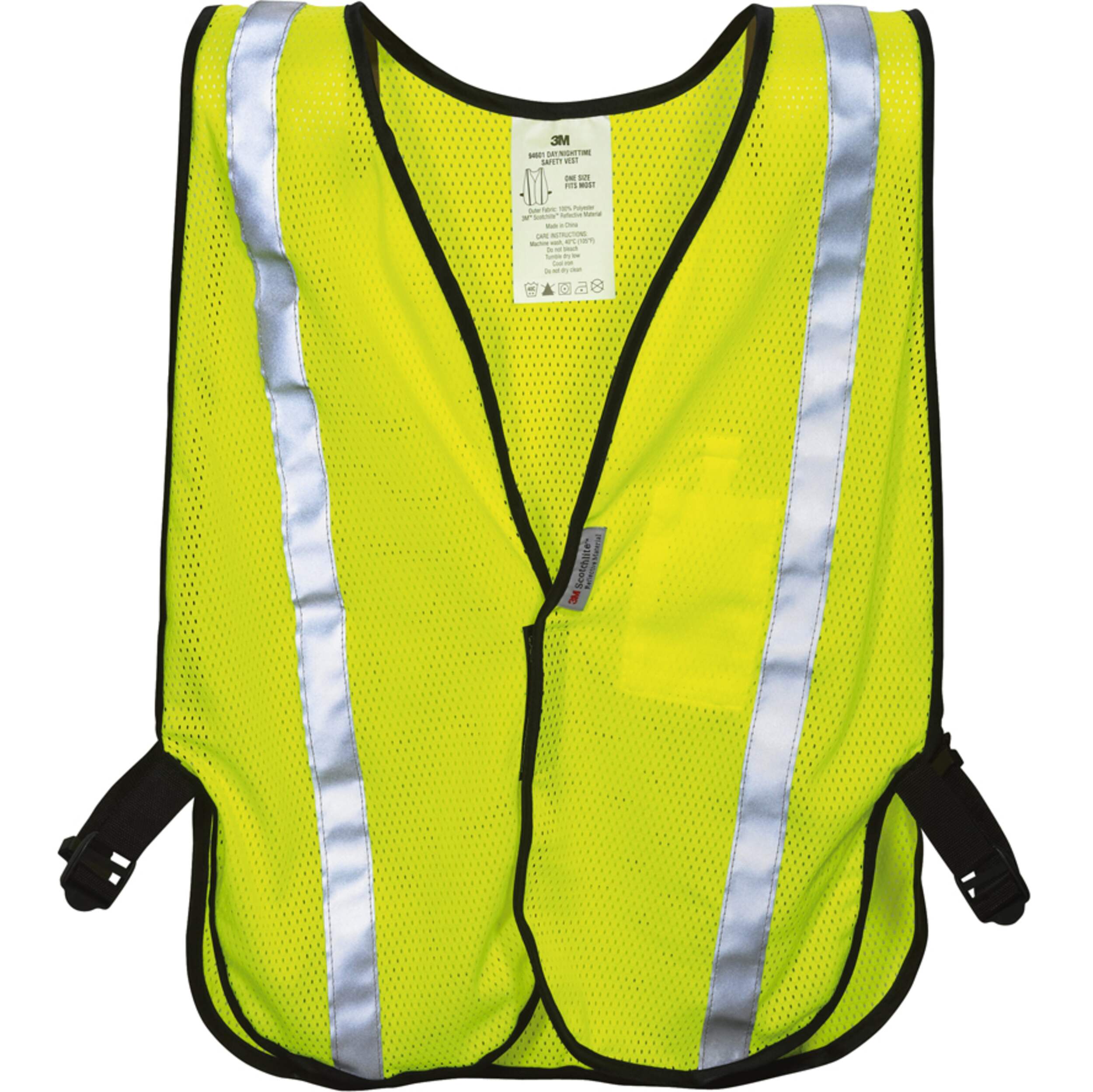 3M™ Recreational High-Visibility Reflective Safety Vest, One Size Fits All, Yellow Front_Flat