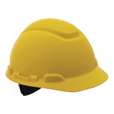 3M™ Ratchet Adjustment Front Brim Hard Hat, Non-Vented, Yellow Front_Three_Fourths_Angled_Right