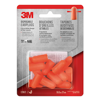 3M™ 92077-7-10DC NRR 32dB Uncorded Disposable Earplugs, Orange, 7-Pairs
