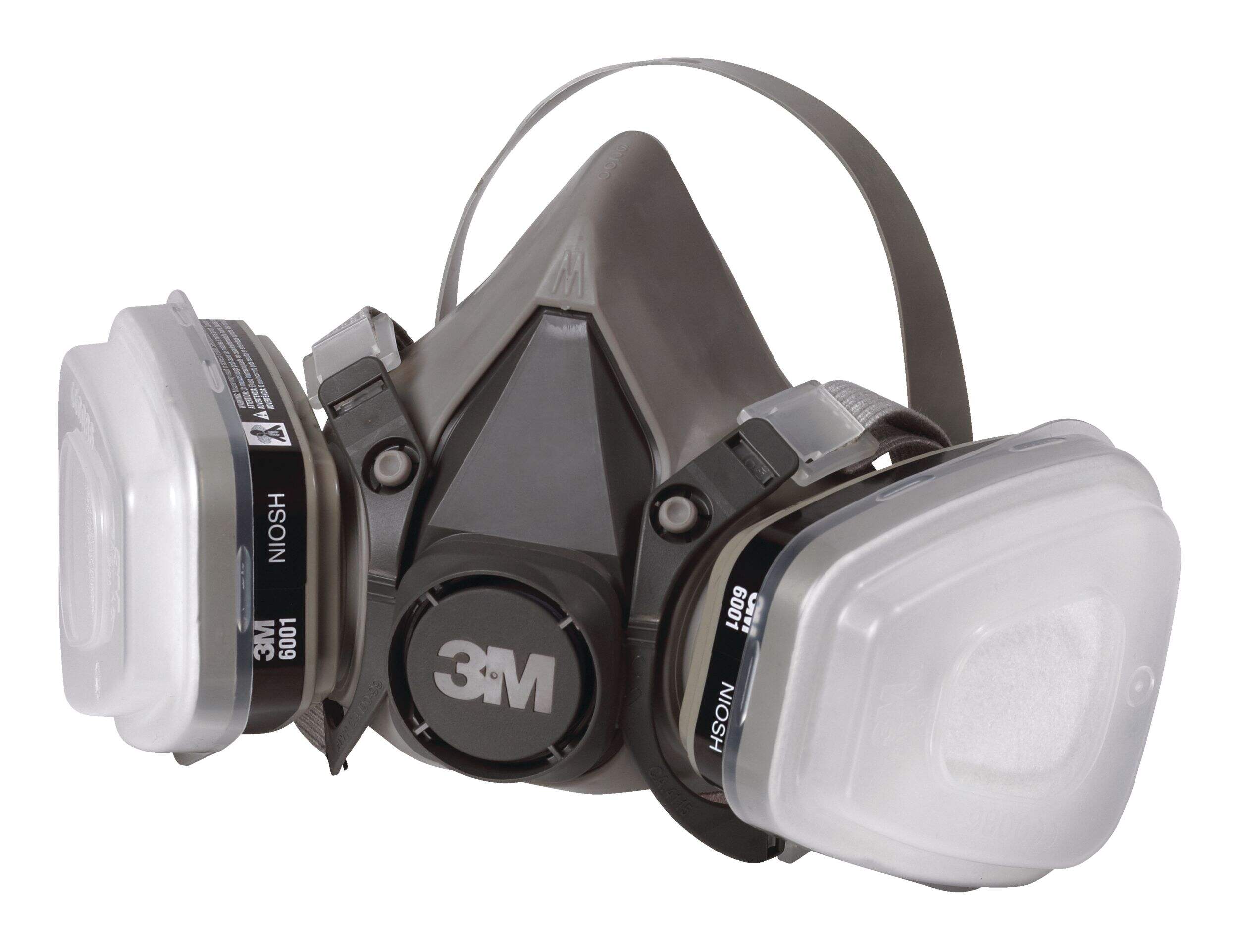 3M™ Paint Project OV/P95 Performance Respirator, Black Front_Angled_Left
