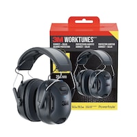 3M WorkTunes Connect & Solar Wireless Hearing Protector, 26 dB Noise Rating, 90573-DC Headset, Black