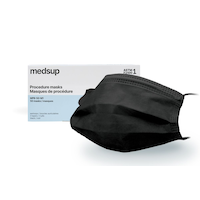 ASTM Level 1 Face Masks, Black, 50-pk Composite_or_Mixed