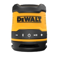 Mini haut-parleur Bluetooth de chantier rechargeable USB-C DEWALT DCR008 avec sangle et boucle de transport