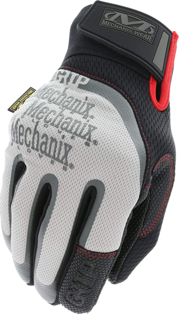 Mechanix Wear® Hook and Loop Cuff Extra-Grip Glove, Grey/Black/Red