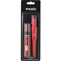 Hultafors Carpenter Pencil Set with Refill Lead & Sharpener Front_Flat