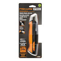 Fiskars Pro Snap-Off Blade Utility Knife, 25-mm, Black/Orange