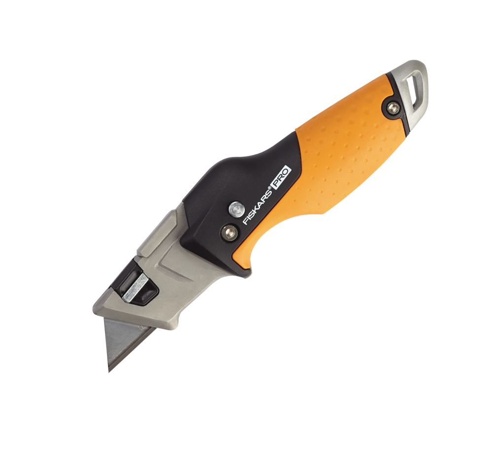 Pro Folding Blade Utility Knife, Black/Orange Fiskars