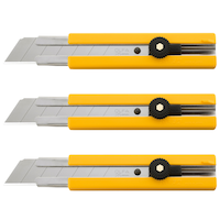 OLFA 25mm Snap Off Knives, 3-pk