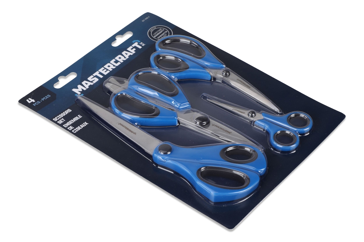Mastercraft StainlessSteel Scissors Set, Blue, 4pc Canadian Tire