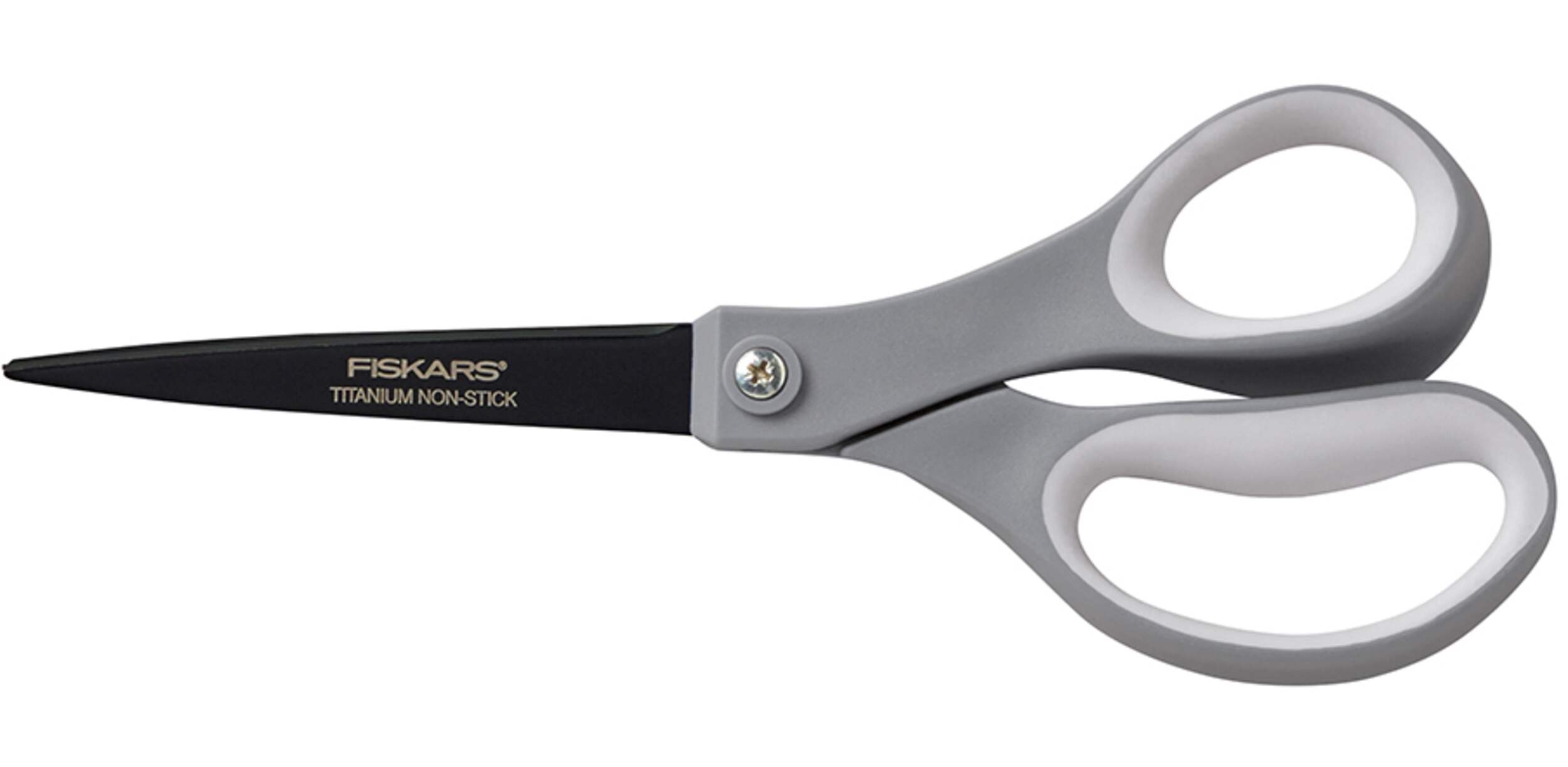 Ciseaux performants antiadhésifs, titane Fiskars, 8 po, gris Side_Left