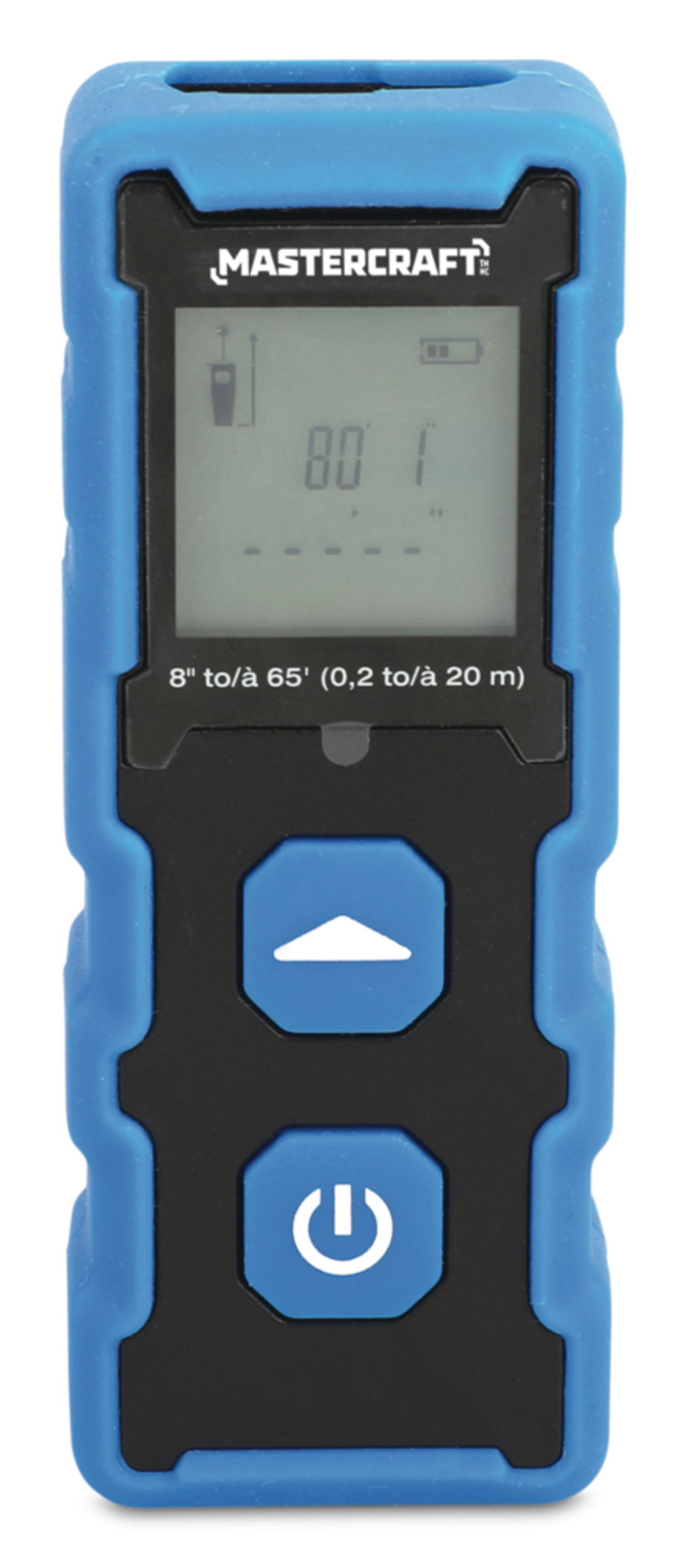 Mastercraft Laser Distance Meter/Measurer, 65-ft Front_Flat