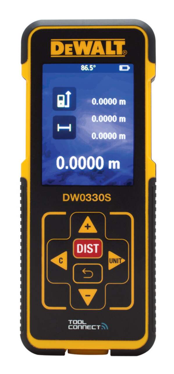 DEWALT DW0330SN Bluetooth Laser Distance Meter/Measurer, 330-ft